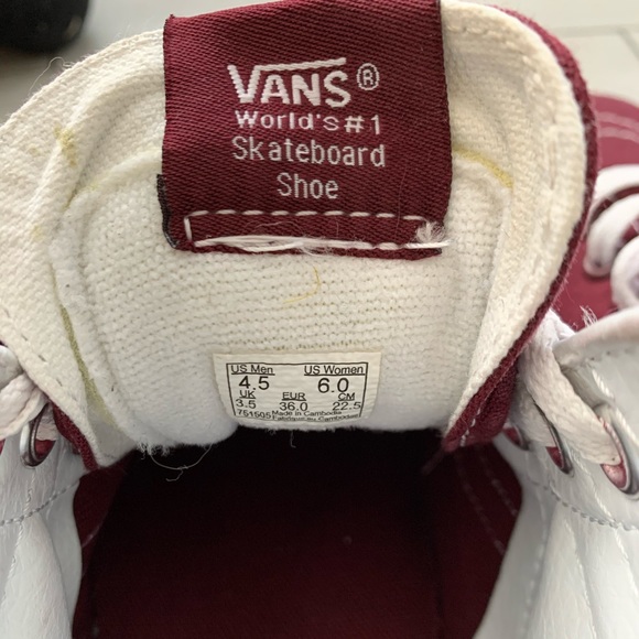Vans Sk-8 Hi Maroon - Picture 5 of 6